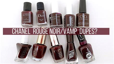 chanel rouge noir nail polish dupe|Chanel vamp nail polish review.